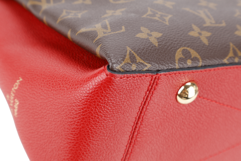 LOUIS VUITTON SURENE MM CERISE MONOGRAM CANVAS GOLD HARDWARE WITH DUST COVER