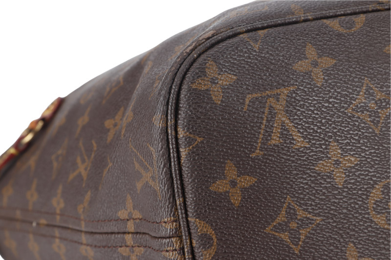 LOUIS VUITTON NEVERFULL MM (M40156) BROWN CANVAS MONOGRAM GOLD HARDWARE NO DUST COVER