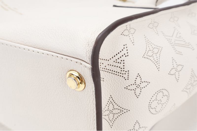 LOUIS VUITTON M20600 ON MY SIDE BEIGE CALF LEATHER GOLD HARDWARE WITH DUST COVER AND STRAPS