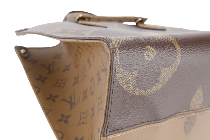 LOUIS VUITTON M45321 ONTHEGO MM REVERSE MONOGRAM CANVAS GOLD HARDWARE WITH DUST COVER AND BOX
