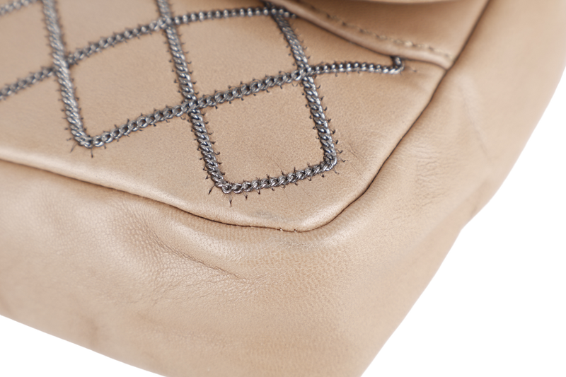 CHANEL CLASSIC FLAP CHAIN QUILTED (955xxxx) SMALL BROWN CALF LEATHER SILVER HARDWARE WITH DUST COVER