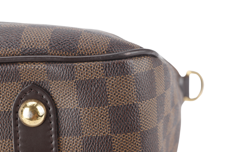 LOUIS VUITTON ROSEBERY CABAS (N41177) DAMIER EBENE CANVAS GOLD HARDWARE WITH DUST COVER AND STRAPS