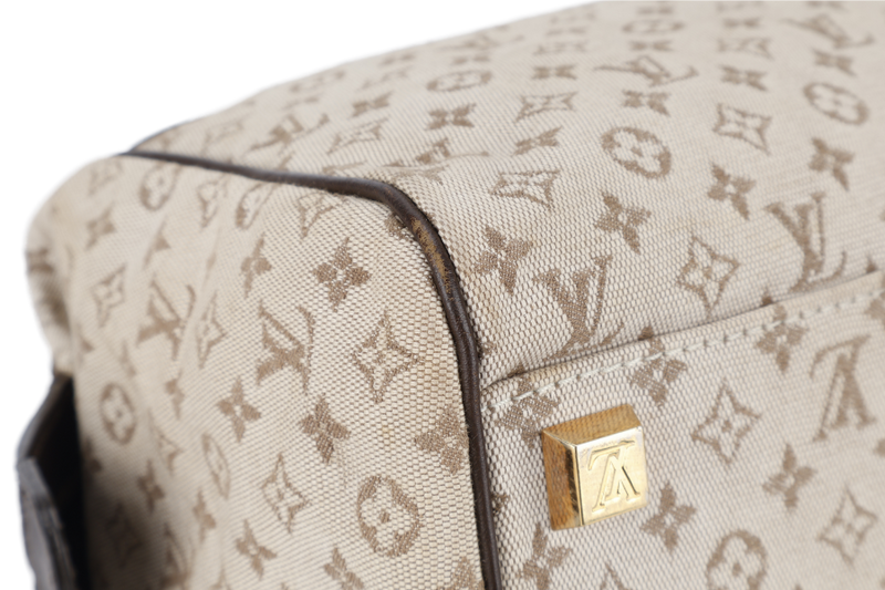 LOUIS VUITTON MINI JOSEPHINE PM BEIGE MINI LIN CANVAS GOLD HARDWARE NO DUST COVER