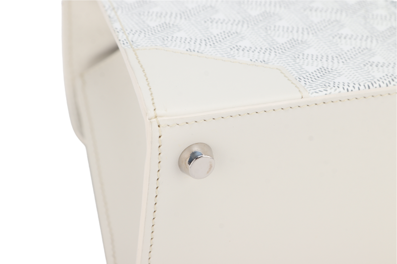 GOYARD STRUCTURE SAIGON WHITE GOYARDINE WITH STRAPS AND DUST COVER