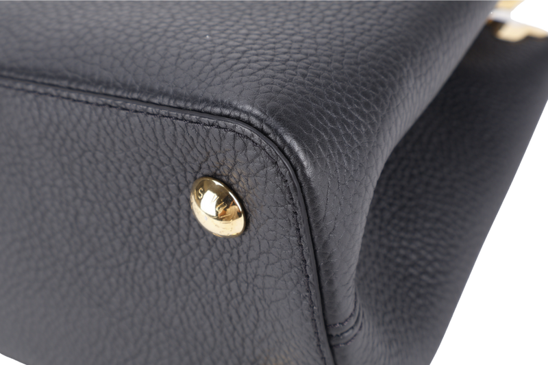 LOUIS VUITTON M54663 CAPUCINES MM BLACK LEATHER GOLD HARDWARE NO DUST COVER