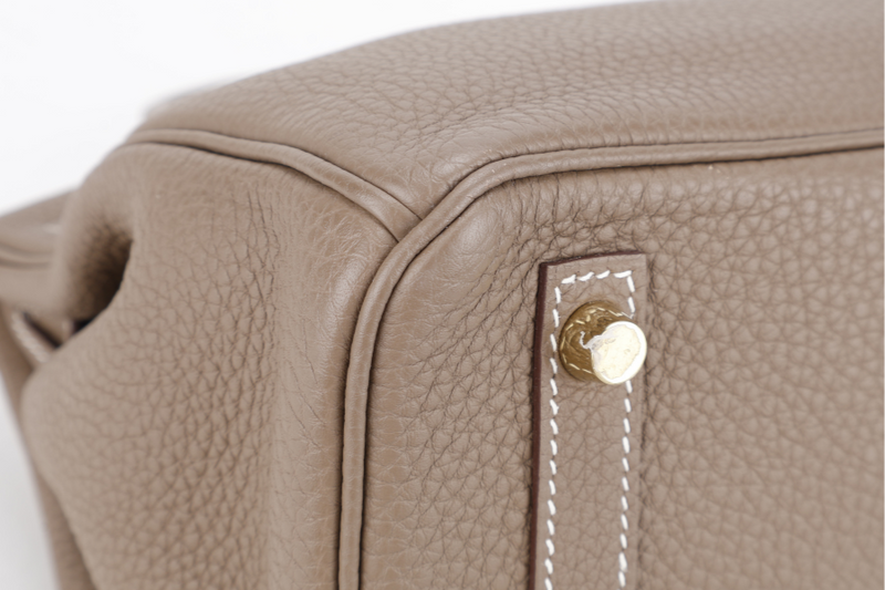 HERMES BIRKIN 30 STAMP Z (YEAR 2021) ETOUPE TOGO LEATHER GOLD HARDWARE WITH KEYS, LOCK AND DUST COVER