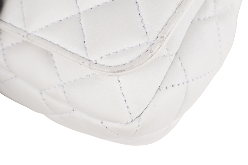 VERSACE MEDUSA SMALL WHITE NAPPA QUILTED LEATHER CROSSBODY GOLD HARDWARE WITH DUST COVER