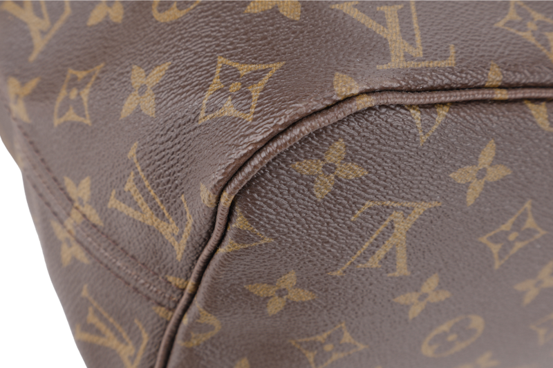 LOUIS VUITTON M46975 NEVERFULL MM MONOGRAM CANVAS GOLD HARDWARE WITH DUST COVER