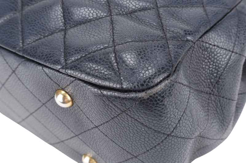 CHANEL BLACK CAVIAR TIMELESS CLASSIC SHOPPING TOTE (2196xxxx) GOLD HARDWARE NO CARD WITH DUST COVER AND BOX