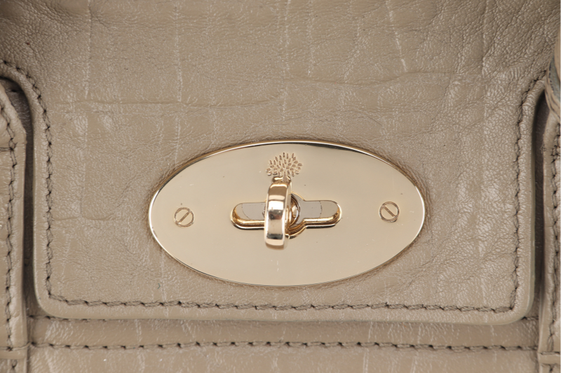 MULBERRY BAYSWATER SMALL SATCHEL BROWN LEATHER GOLD HARDWARE WITH STRAPS NO DUST COVER