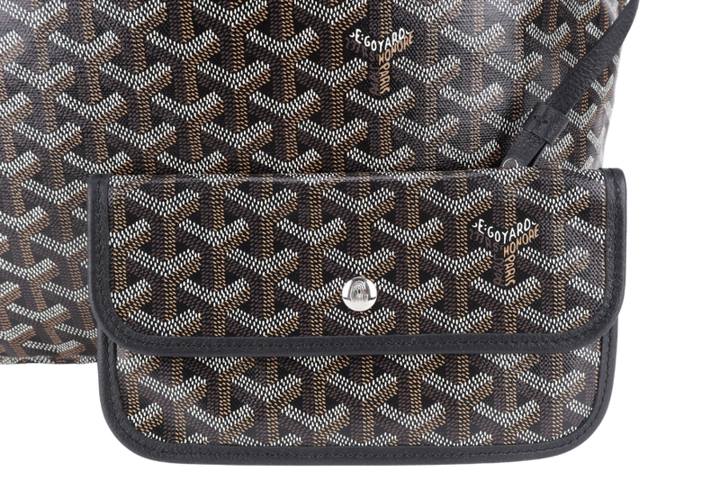 GOYARD SAINT LOUIS PM BAG BLACK COLOR WITH DUST COVER