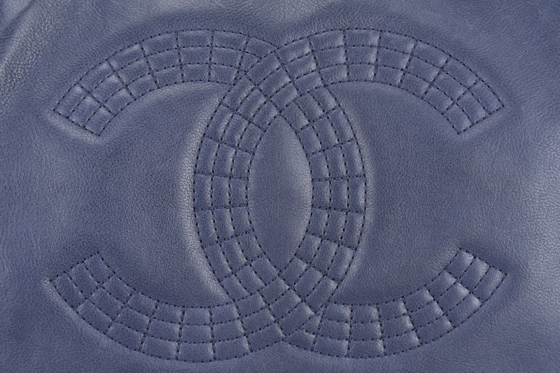 CHANEL COCO BENGAL OPEN ACCORDION CALFSKIN BLUE TOTE (1655xxxx) NO CARD AND NO DUST COVER