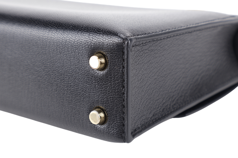 HERMES MINI VERROU CHAIN BLACK CHEVRE GOLD HARDWARE STAMP Y (YEAR 2020) WITH DUST COVER, BOX AND FELT COVER