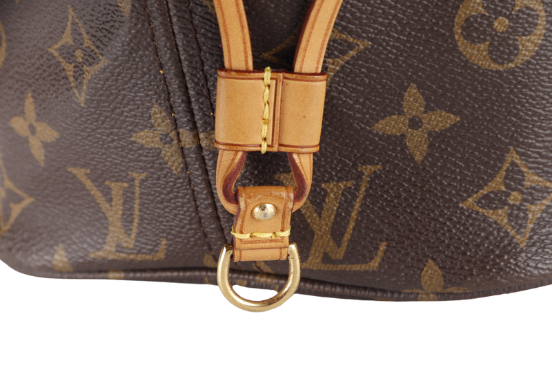 LOUIS VUITTON NEVERFULL MM (M46987) MONOGRAM CANVAS GOLD HARDWARE WITH POUCH