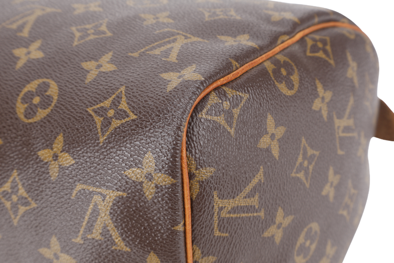 LOUIS VUITTON SPEEDY 30 MONOGRAM CANVAS GOLD HARDWARE WITH KEYS AND PADLOCK