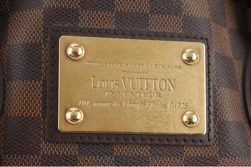 LOUIS VUITTON HEMPSTEAD MM DAMIER EBENE CANVAS GOLD HARDWARE NO DUST COVER