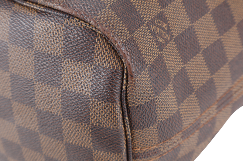 LOUIS VUITTON NEVERFULL MM EBENE DAMIER COATED CANVAS GOLD HARDWARE NO DUST COVER