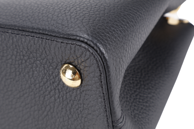 LOUIS VUITTON M54663 CAPUCINES MM BLACK LEATHER GOLD HARDWARE NO DUST COVER