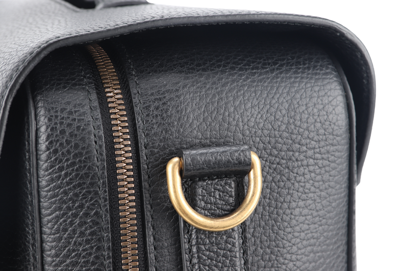 GUCCI GG MARMONT LARGE BLACK LEATHER CROSSBODY GOLD HARDWARE WITH DUST COVER
