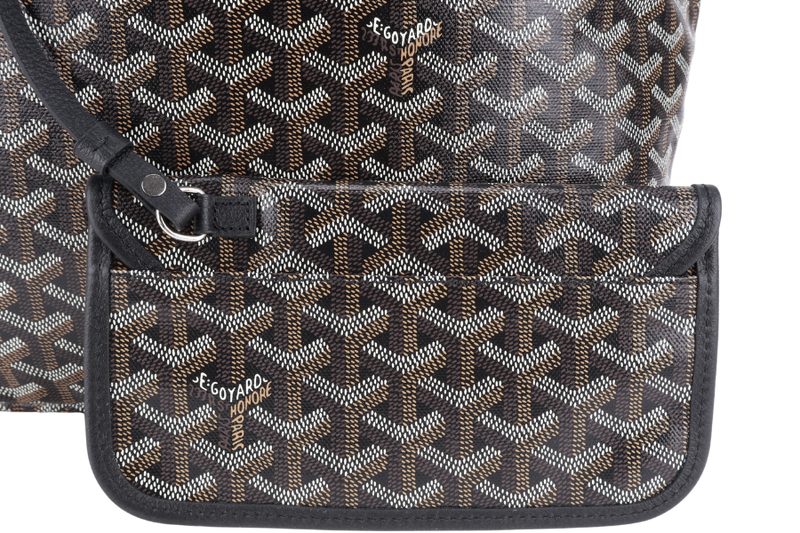 GOYARD SAINT LOUIS PM BAG BLACK COLOR WITH DUST COVER