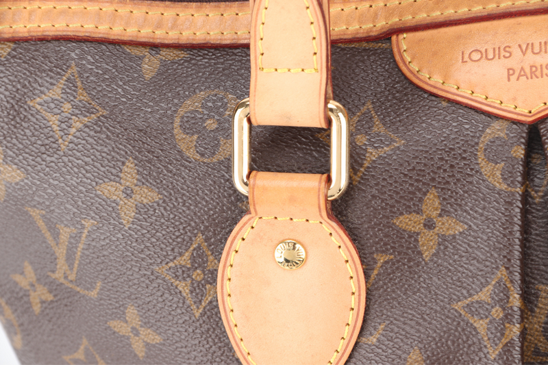 LOUIS VUITTON PALERMO M40145 PM MONOGRAM CANVAS GOLD HARDWARE WITH DUST COVER