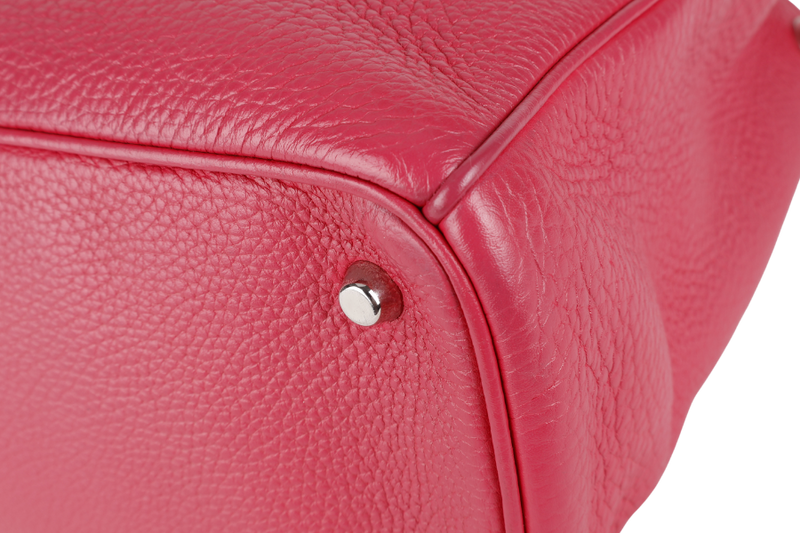 CHRISTIAN DIOR DIORISSIMO TOTE BAG (09-MA-0173) LARGE PINK PEBBLED LEATHER, SILVER HARDWARE, WITH CARD, STRAP & DUST COVER