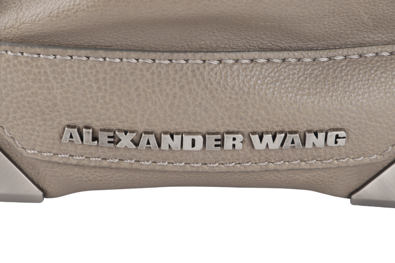 ALEXANDER WANG GREY CALF LEATHER CLUTCH BAG NO DUST COVER