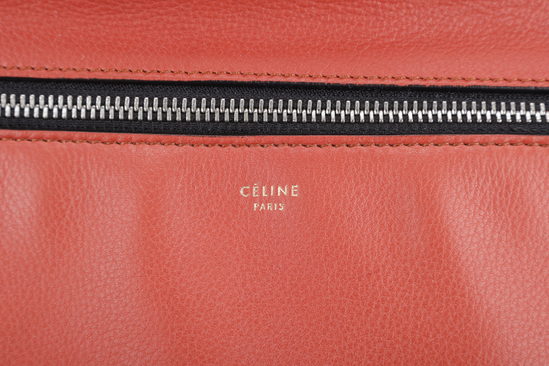CELINE RED EDGE SHOULDER BAG SILVER HARDWARE NO DUST COVER
