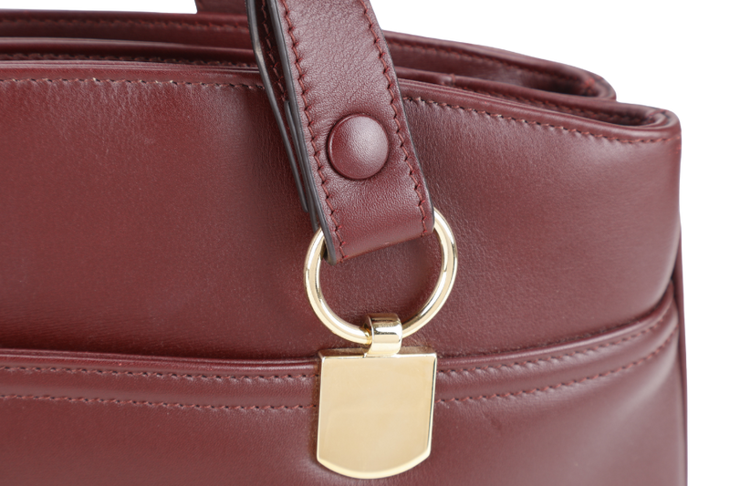 GUCCI GG MARMONT ARLI HANDBAG (550130) MAROON LEATHER GOLD HARDWARE NO DUST COVER