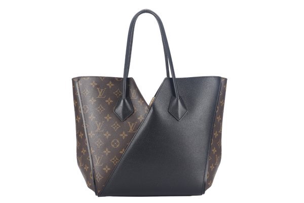 LOUIS VUITTON KIMONO MM TOTE BAG (M40460) MONOGRAM CANVAS BLACK LEATHER TRIM GOLD HARDWARE NO DUST COVER