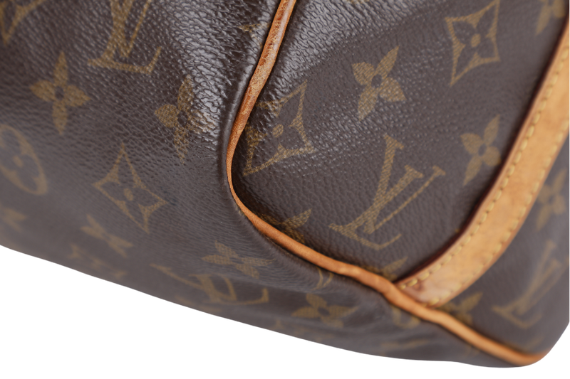 LOUIS VUITTON SPEEDY BANDOULIERE 30 MONOGRAM CANVAS LEATHER GOLD HARDWARE WITH STRAPS, LOCK, DUST COVER AND BOX