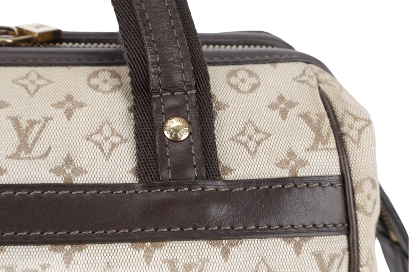 LOUIS VUITTON MINI JOSEPHINE PM BEIGE MINI LIN CANVAS GOLD HARDWARE NO DUST COVER