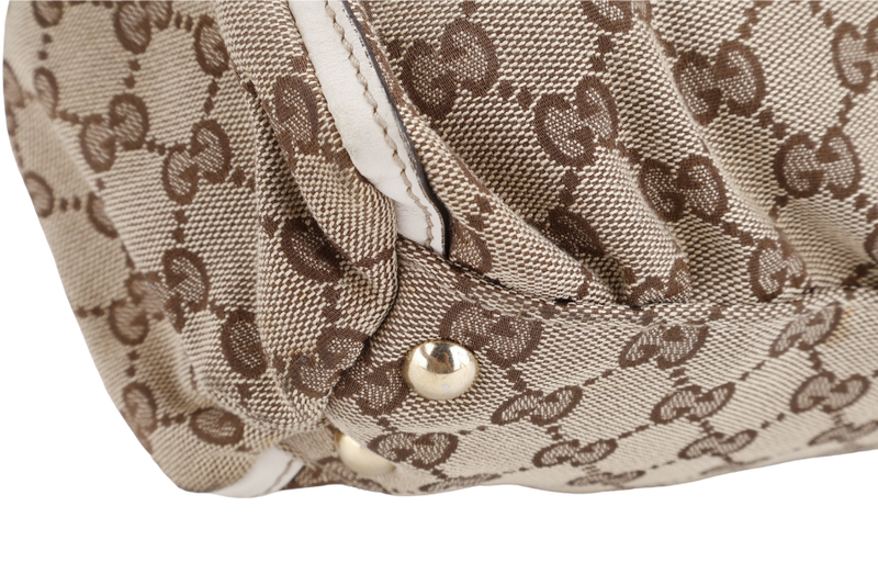 GUCCI BROWN GG CANVAS ABBEY-D RING TOTE BAG NO DUST COVER