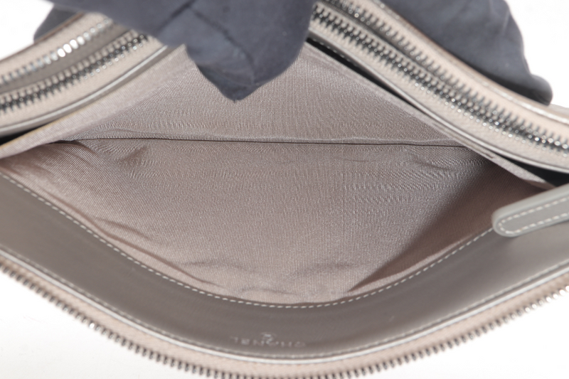 CHANEL METALLIC BRONZE CAVIAR ZIPPY CLUTCH (2481xxxx) RUTHENIUM HARDWARE NO CARD WITH DUST COVER