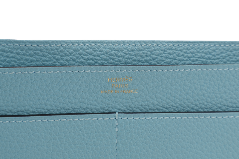 Hermes Dogon Duo 钱包，蓝色环礁