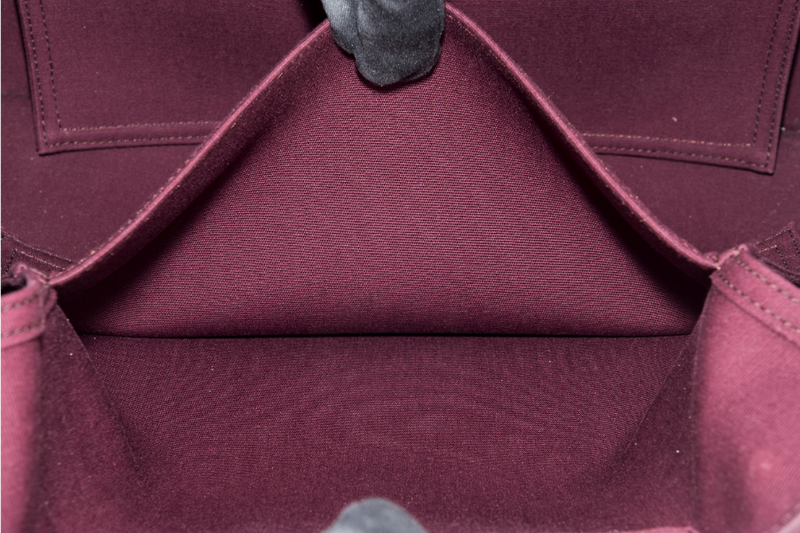 HERMES CABAG BURGUNDY CANVAS WDC