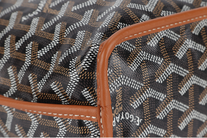 GOYARD ANJOU MINI BAG BLACK AND TAN COLOR WITH DUST COVER