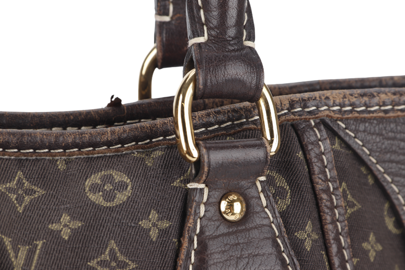 LOUIS VUITTON MINI LIN BASACE ANGELA (M95617) MONOGRAM CANVAS BROWN LEATHER TRIM GOLD HARDWARE WITH STRAP