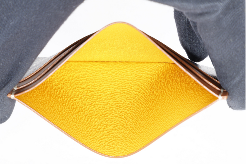 GOYARD SAINT-SULPICE CARD WALLET BLACK AND TAN COLOR WITH BOX