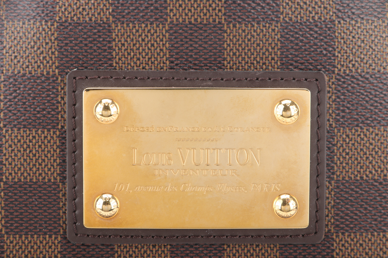 LOUIS VUITTON GALLIERA PM DAMIER EBENE CANVAS GOLD HARDWARE WITH DUST COVER
