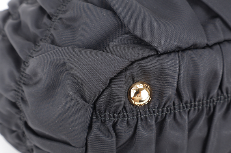 PRADA B1789M TESSUTO GAUFRE BLACK NYLON WITH CARD, STRAPS AND DUST COVER