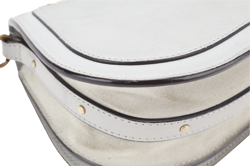 CHLOE NILE BRACELET SHOULDER BAG ETAIN CALF LEATHER GOLD HARDWARE WITH DUST COVER AND STRAPS