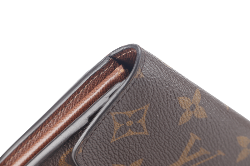 LOUIS VUITTON M62235 SARAH WALLET BROWN MONOGRAM CANVAS GOLD HARDWARE NO DUST COVER