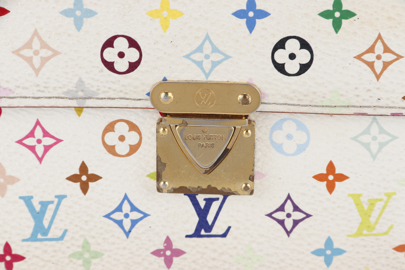 LOUIS VUITTON PORTEFEIULLE KOALA TRI-FOLD (M58014) WHITE MULTICOLOR MONOGRAM CANVAS WALLET GOLD HARDWARE