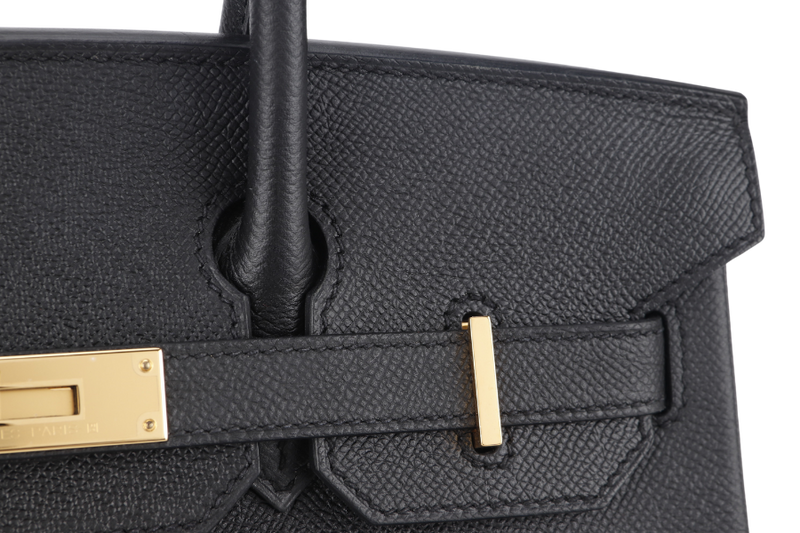 HERMES BIRKIN 30 STAMP A (YEAR 2017) BLACK EPSOM GOLD HARDWARE WITH LOCK&KEYS AND DUST COVER