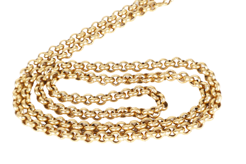 CHANEL GOLD CC PENDANT NECKLACE GOLD PLATED 119g