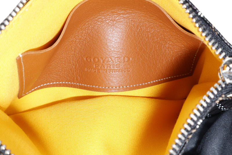 GOYARD SENAT PM POUCH BLACK AND TAN COLOR WITH BOX