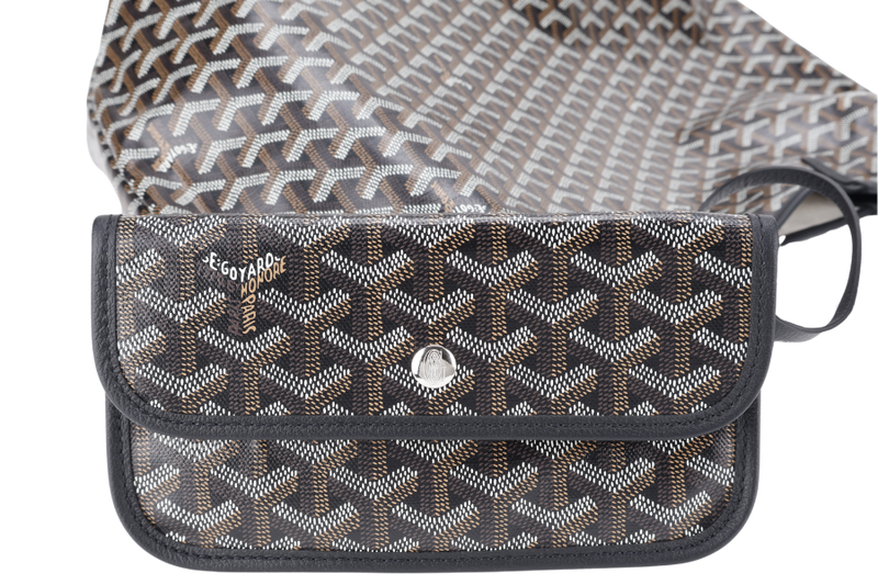 GOYARD SAINT LOUIS GM BAG BLACK COLOR WITH DUST COVER
