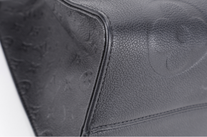 LOUIS VUITTON M44925 ON THE GO GM BLACK MONOGRAM EMPREINTE LEATHER GOLD HARDWARE WITH DUST COVER