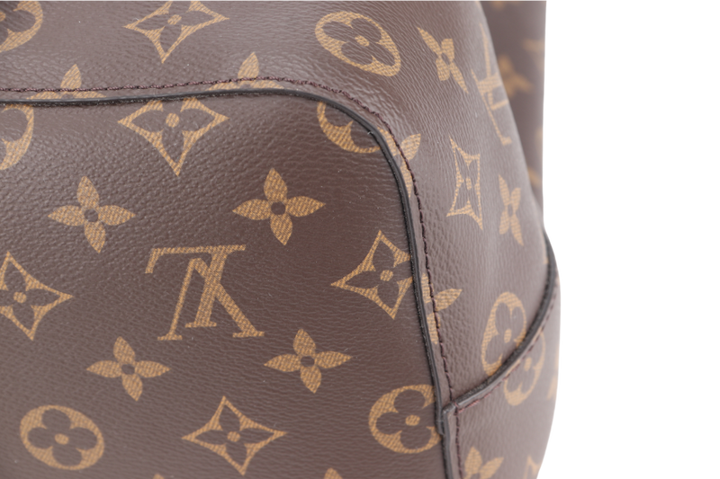 LOUIS VUITTON M44020 NEONOE MM MONOGRAM CANVAS GOLD HARDWARE WITH STRAPS AND DUST COVER
